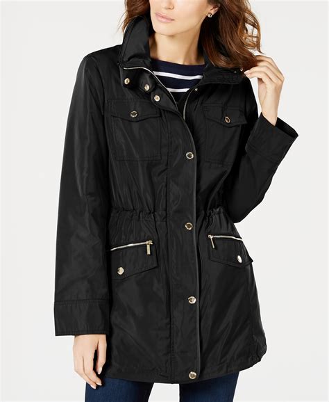 michael kors petite raincoat|Michael Kors anorak raincoat.